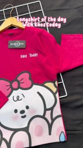 Kaos Anak Perempuan Lengan Panjang Full Printing Motif Kartun 1-12 Tahun