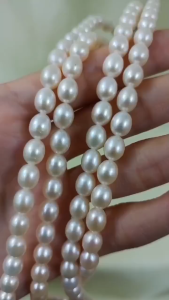 [ Woosilver ] Vòng Cổ 2 Sợi Trai Ngọt Oval Ánh Hồng  - Secondhand - NTN68 - Secondhand - NTN68