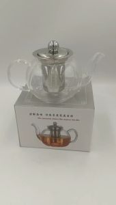 Ấm pha trà thủy tinh chịu nhiệt hình quả bí ngô có lõi lọc trà inox 304 cao cấp