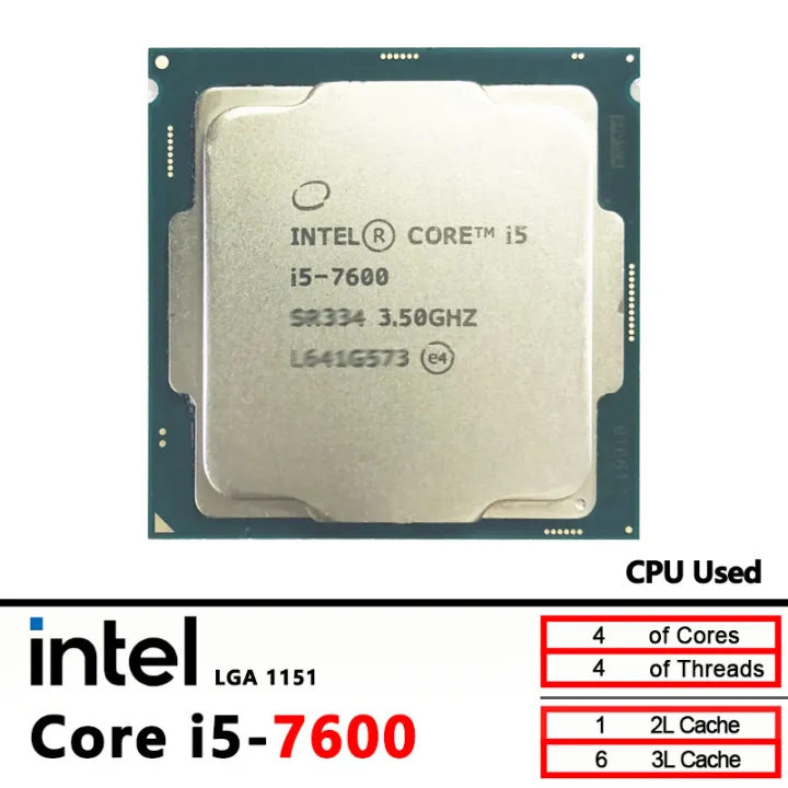 Intel | i5 7600 Intel Core i5-7600 3.5 GHz Quad-Core Quad-Thread CPU 6M 65W LGA 1151