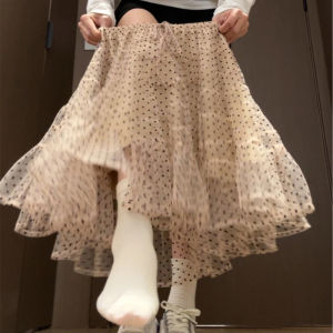 LANMENGYA | Pleated A-line Midi Skirt for Petite Women