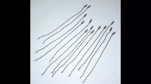 Stainless Steel Beaded Ball Tag Keychain 24pcs Gift Event Decorative Keychain