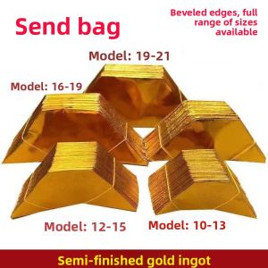 Handmade Unfoldable Gold And Silver Yuanbao 1000 Pieces Set Large Medium Small Size Semi-Finished Products with Bag Included