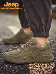 จี๊ป | รองเท้าเดินป่า Jeep สำหรับผู้ชาย ระบายอากาศได้ดี รองเท้ากีฬาแบบมีส้น รองเท้าปีนเขา กันกระแทก ทนทานต่อการสึกหรอ รองเท้าลำลอง ฤดูใบไม้ผลิ 2023