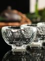 White Crystal Glass Bowl Transparent Holy Water Cup for Home Indoor Seven Offerings Eight Bowls Lamp Bowls Decorative Pieces. 