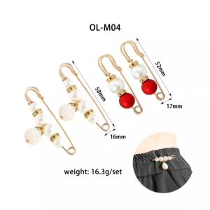 เข็มกลัดปรับขนาดเอว ปรับเอวกางเกง เข็มกลัดคนท้อง 4set Brooch OL-M04