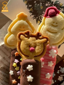Mold Baking Tools Christmas Cartoon 3D Press Style Sugar Paste Biscuit Cookie Cutter Baking Utensils Kitchen Gadgets