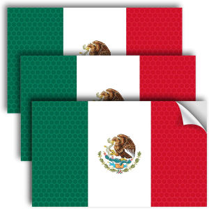 Tem Dán Xe Hình Cờ Mexico Phản Quang Cảnh Báo An Toàn Ban Đêm Keo Dính Chắc Chắn Dán Cốp Xe Phụ Kiện An Toàn Đường Bộ Lý Tưởng