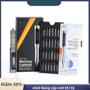 MINIWARE ES15S Máy Vặn Vít Điện Không Dây Có Thể Sạc Qua USB Với 24 Chiếc Bộ Bit 4mm Điều Khiển Chuyển Động Thông Minh Đèn LED Cho Gia Đình DIY