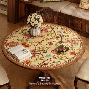 FANJUTAIDU | Waterproof and Oil-Resistant Leather Round Table Mat