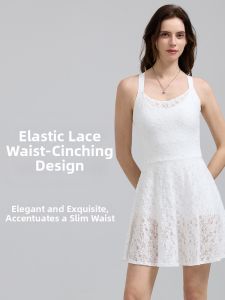 SALTUM | Tennis and Golf Sport Dress Mesh Built-in Bra Elastic