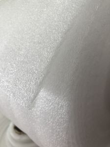 แผ่นอีพีอีโฟมหนา 5มม โฟมกันกระแทกสีขาวนวล โฟมสำหรับกันกระแทกห่อสินค้า โฟมห่อสินค้า ความหนา 5 มม. กว้าง 50 ซม. ยาว 5-10-20-50 เมตร