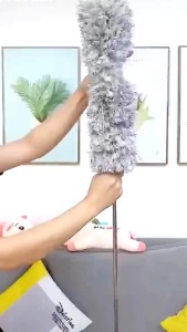 17KM 280cm Adjustable Telescopic Bending Duster Brush Extendable Hand Dust Cleaner Car Furniture Gap Cleaning Brush Dust Removal Tool