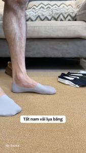 Combo 10 đôi tất nam tàng hình Mr.Socks có silicon chống tụt gót chất lụa cực mềm và mát - TATLUA-UYE-7010-CB10