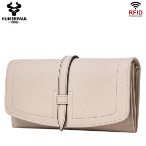 HUMERPAUL Womens Genuine Leather Wallet Long Clutch Fashion Handbag with Cell Phone Pocket Card Holder Purse Money Bag