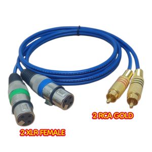 Kabel jek xlr female ke rca gold Kitani isi 2 kabel audio