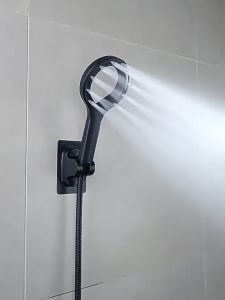 🌻Money comes🌻 หัวฝักบัวแรงดันสูง ฝักบัวสเปรย์แบบวงกลม แรงดันน้ำสูง วัสดุABSคุณภาพดี พร้อมส่ง