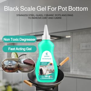 Stainless Steel Pot Cleaner Heavy Duty Bottom Scrubber Burnt Food Grease Remover For Pans Cookware Kitchen Cleaning Gel Fast Acting