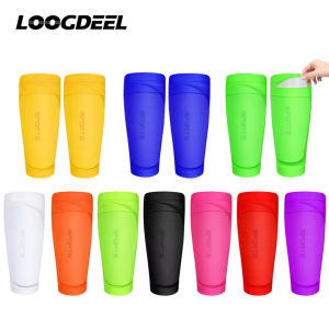 Loogdeel 1Pair Football Leg Guards Socks Breathable Kids Sports Shin Calf Short Socks Adult Children Soccer Legging Shin Covers