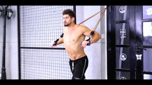 1Set Tali Tarik Karet Fitness - Set Bands Tali Stretching Rope Handle - Alat Gym Resistance Bands