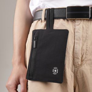 RFID Blocking Money Belt กระเป๋าเดินทาง กระเป๋าสตางค์ขนาดเล็กสําหรับบัตรเครดิต ID เงินสด ที่ใส่กระเป๋าแบบปกปิดสําหรับสตรีและผู้ชาย