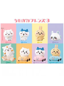 Chiikawa Friends Series 3 Uzaki Chika Little Eight Box Egg Small Car Toy Play Collectible Figure Suitable for Ages 14 And above