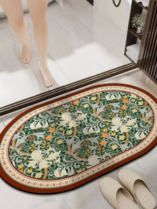 Water Absorbent Bathroom Carpet Silicon Dendroid Technology Leather Double Side Anti Slip Fall Proof Bath Room Special Use Mat