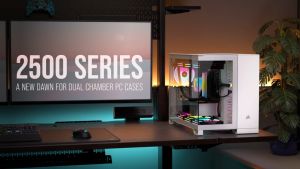 Corsair 2500X Mid-Tower Dual Chamber Micro-ATX PC Case - Black/White