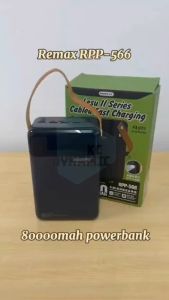 【3C Certified】Remax RPP-565 60000mAh Powerbank 22.5W Fast Charging Power Bank Remax RPP-566 80000mAh Powerbank Built In Cable Pawer Bank Camping Power Bank Remax Powerbank