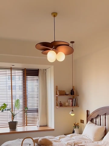 French Dining Light Glass Pendant Light Vintage Kitchen Bar Counter Chandelier Ceiling Lights Wabi-Sabi Style Cafe Decorative Hanging Light Modern Bedroom Chandelier