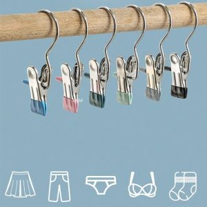 Jepitan Gantungan Stainless Mini Serbaguna Hanger Jemuran Pakaian Baju Celana Kaos Kaki Topi