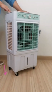 Meier พัดลมแอร์   ขนาดความจุ 22 รับประกัน 2 ปี ลิตร แถมเจลเย็น มีล้อ แผ่นกรองอากาศ พัดลมไอเย็น พัดลมไอน้ํา  Air Cooler FDgrade