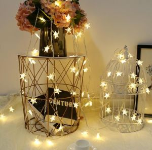 USB battery star string light LED fairy lamp Christmas Garland For New Year Birthday Wedding Party Camping Home Decoration