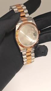 RICHUS Rose Gold & Silver Stainless Steel Watch Case 36mm 39mm Compatible with NH35 NH36 ETA2824 ST2130 PT5000 Miyota8215 Moveme