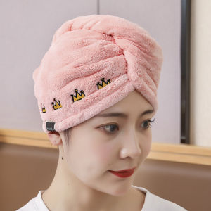 Thickened Quick-Drying Hair Cap Womens Absorbent Hair Towel Bath Headscarf Cute OUJEMY Macaron Color Personal Care Accessory