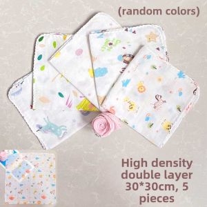 Childrens Gauze Handkerchief Pure Cotton Baby Saliva Towel Baby Double-Layer Cotton Scarf Newborn Facecloth Handkerchief Thin