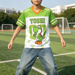 Bandai | Men Women T Shirt Women Tee Boys Girls Top Adults Children Parent Child V-Neck Quick Dry Kid Tshirts Cartoon Yoshi Graphic Tee