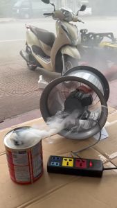 Quạt hút tròn - Hướng Trục - Thông Gió - Sải Cánh 20cm Lồng 25. Dây đồng 100%