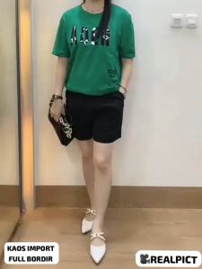 JESS Atasan Kaos Import Super Stretch / Kaos Wanita Bordir - Atasan Wanita Import