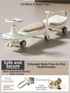 YUEZHANJINGDU | Toddlers Suitable Adult Capacity Twin Use New Twisting Car