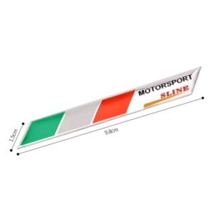 Stiker Emblem Mobil Bendera Itali Italy Bahan Aluminium