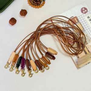 Pure Copper Bull Leather Lanyard Neck Strap Bag Accessory Multi-Functional Genuine Leather Mobile Phone Lanyard Hanging Rope