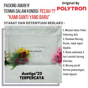 TUTUP FREEZER KULKAS POLYTRON PR18 JUMBO FREEZER SERIES (GRATIS BUBBLE WARP)