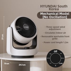 Qionglong | Tabletop Desk Fan with 3-Speed Adjustments Shaking Head Quiet and Energy Saving