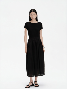 Eastern Light | Flattering Silk-Wool Blend Dress