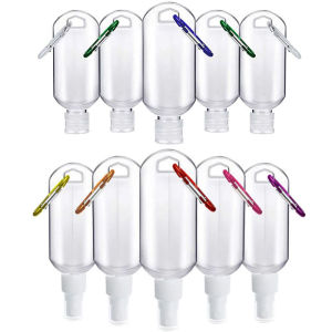 5Pcs Empty Hand Sanitizer Travel ขวด 30ml 50ml ขนาดผู้ถือ Hook พวงกุญแจผู้ให้บริการ Flip CAP แบบพกพาที่ว่างเปล่าขวด