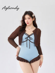 Agliondy | Concealing Plus Size Conservative One-piece Swimsuit