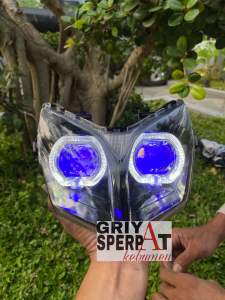 REFLEKTOR LAMPU DEPAN SUPRA X 125 BATMAN BILED MINI LED