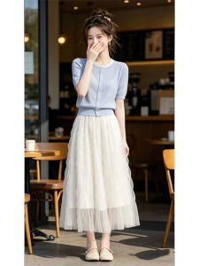 Shalldoer | Youthful Slim-fit Womens Knit Top and Skirt Set