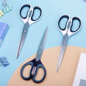 6058 Scissors 175mm Long Blade Paper Cutting Scissors Comfort Soft Grip Handle Craft Scissors Student Stationery Office Supplies